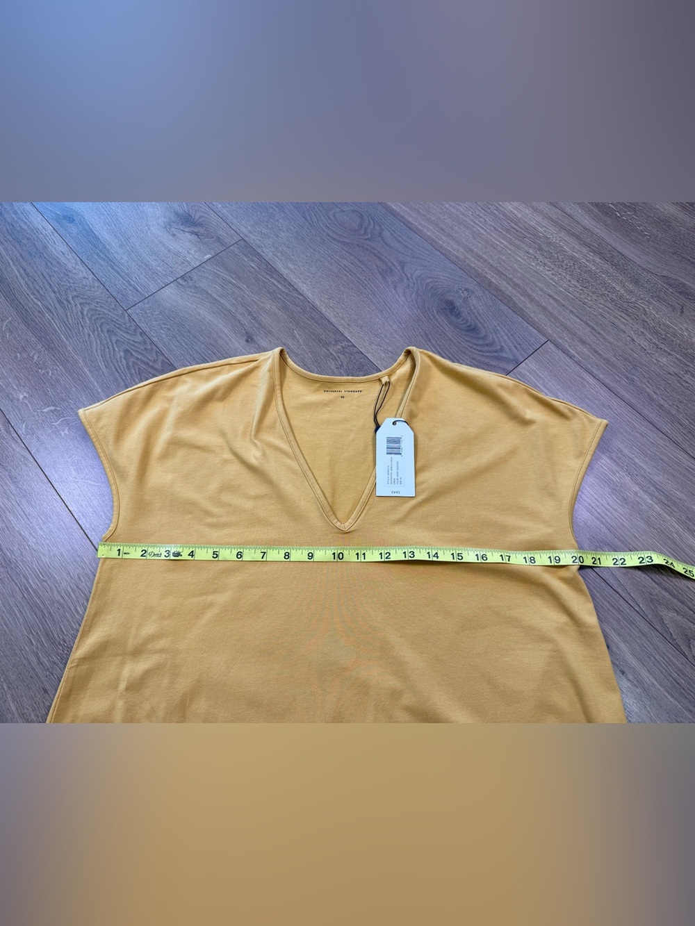 NWT Universal Standard Iconic Geneva V-Neck Dress In Honey Mustard Size XS US L - Picture 11 of 13